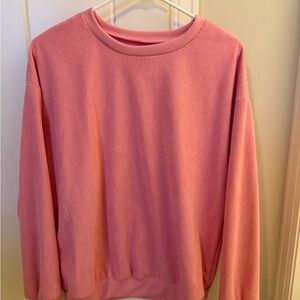 Pink Ribbed Women's Sweater